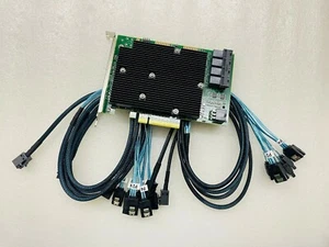 CARTE ADAPTATEUR BUS HÔTE LSI SAS 9300-16I 12 Go/s hba mode informatique 4*SFF-8643 câble SATA - Photo 1/4