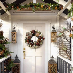 Christmas Wreath for Front Door Classic Rattan Wreath Christmas Ornament kindly - Picture 1 of 5