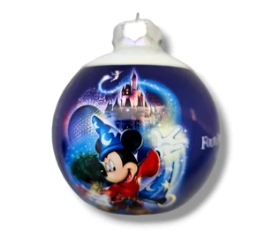 Walt Disney World Glas Ornament Mickey Weihnachtskugel Four Parks Sorcerer Limit - Bild 1 von 5