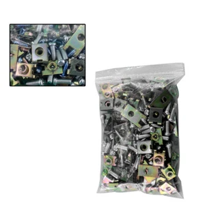 100× Mixed Car Interior Door Panel Fastener Fixed Screw U Type Gasket Metal Clip - Picture 1 of 12