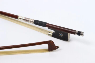 Advanced new braided Carbon fiber Violin Bow Pernambuco Inlay eye Frog - Image 1 of 4