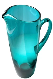 1960er Jahre Glas Krug Kanne tolle Form modernistisch True Vintage Saftkrug TOP - Picture 1 of 7