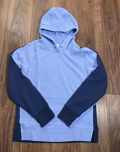 Athleta Girl Blue Hoodie Pullover Sweater Thumbhole Youth Sz XL 14 No Drawstring - Picture 1 of 6