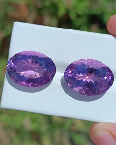 Natural Amethyst - 17.50x13mm Oval Shape - Faceted Cut Gemstone 22.50 Cts - Picture 1 of 7