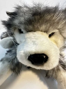 Folkmanis Folktails Hand Puppet Large Gray White Timberwolf Animal Plush - Picture 1 of 12
