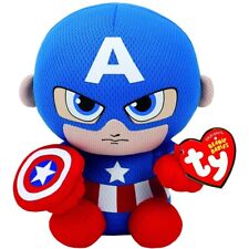 Ty Beanie Captain America 15cm Kids Plush Toy Christmas Stocking Filler