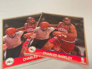 "FOTOS DE ACCIÓN SELLADAS Charles Barkley 76ers NBA AROS 8"" x 10"" Foto a color - Imagen 1 de 3