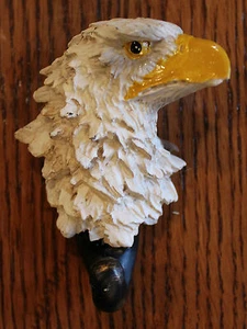 Hochwertige Guss Skulptur handbemalt Adler Mantel Hut Haken Tier Wohndeko - Bild 1 von 2