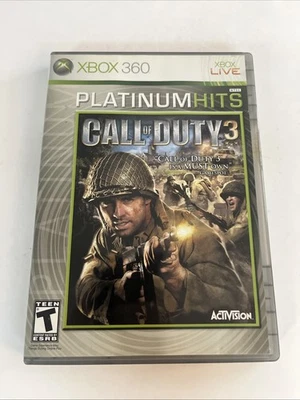 Call of Duty 3 -- Platinum Hits (Microsoft Xbox 360, 2008) Missing Play Disc - Image 1 of 4