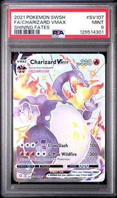 PSA 9 CHARIZARD SV107 SHINING FATES POKEMON MINT - Image 1 of 2