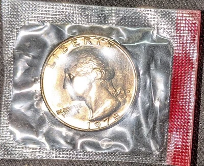 1978 D Washington Quarter 25 Cents Uncirculated From US Mint Set - Image 1 of 2