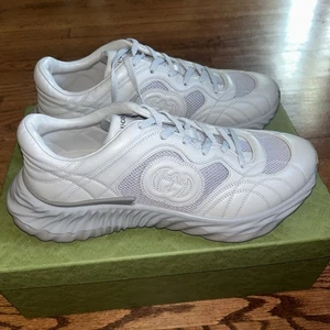 Zapatillas gris ondulado GUCCI 771471 AAC95 1440 para hombre talla 13 (US 13,5) - Imagen 1 de 7