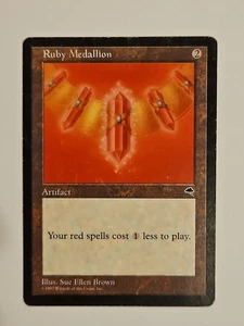 Ruby Medallion Tempest 1997 Near Mint Mtg Magic The Gathering - Picture 1 of 2