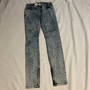 PacSun Denim Jogginghose Herren Gr. Medium Side Zip Skinny Stretch Acid Wash - Bild 1 von 24