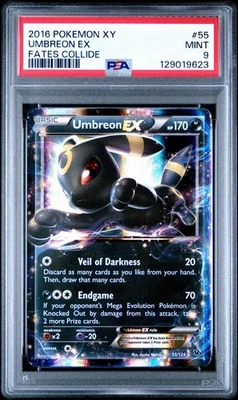 2016 POKEMON XY FATES COLLIDE #55 UMBREON EX PSA 9 - Image 1 of 3