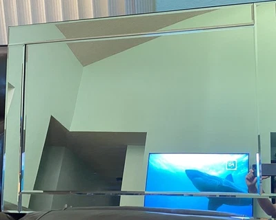 42x30 Beveled Edge Wall Mirror Modern Contemporary Rectangular Mirrored Frame  - Image 1 of 4