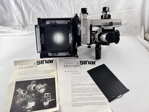 Vintage Sinar Monorail View Camera Large Format 4x5 Swiss Made Bellows Manual - Picture 1 of 24