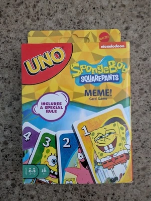 Uno  Mattel Nickelodeon SpongeBob SquarePants Meme Card Game - Image 1 of 4
