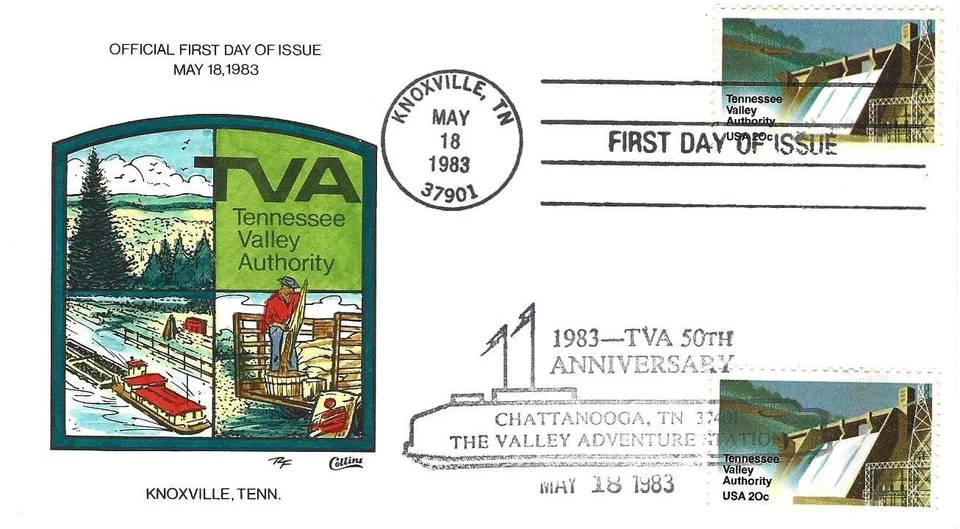 Tennessee Valley Authority #2042 FDC Collins Cachet M5286 - Image 1 of 1