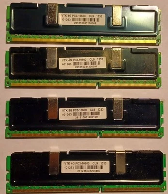 4 TTL - COMPUTER MEMORY - VISIONTEK VTK 4G  PC3-10600 CL9 1333 - Image 1 of 2