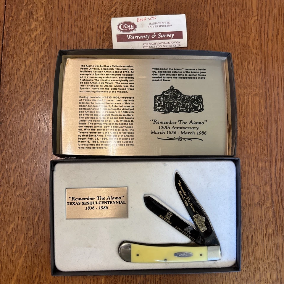 Case XX Pocket Knife Remember The Alamo 1986 Boxed Limited Edition - Image 1 of 4