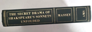 THE SECRET DRAMA OF SHAKESPEARE'S SONNETS UNFOLDED GERALD MASSEY 1973 AMS LTD F - Picture 1 of 8
