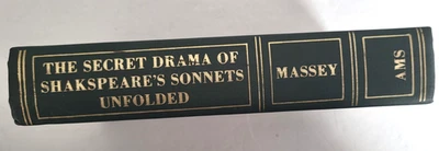 THE SECRET DRAMA OF SHAKESPEARE'S SONNETS UNFOLDED GERALD MASSEY 1973 AMS LTD F - Image 1 of 4