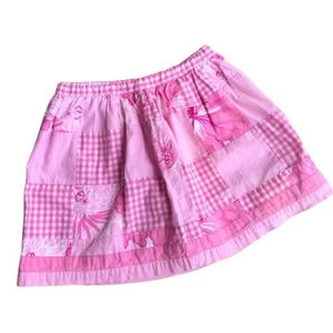 Lilly Pulitzer Girls Skirt Size 6X Vintage White Label Pink Gingham Patchwork - Picture 1 of 7