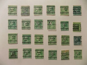 U S Coll'n of (24) used Diffn't cities PRECAN. DEFIN-9-19-A*-1 C FRANKLIN- - Picture 1 of 2