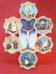 Milestones of the Life of Jesus Wall Cross Inset 3D Scenes - Picture 1 of 6