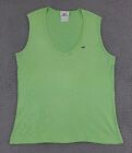 Lacoste Shirt Womens Size 44 Green Sleeveless Tank Top Muscle Croc Ladies A46