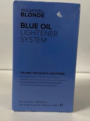 Sistema aclarador de aceite azul rubio Paul Mitchell encendido y apagado del cuero cabelludo 2 FL OZ  Foto 1 de 3