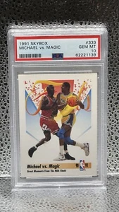 1991-92 Skybox - #333 Michael Jordan, Magic Johnson - Bild 1 von 2