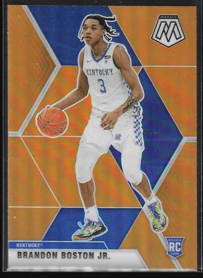 2021-22 Panini Chronicles Mosaic Orange Brandon Boston Jr. Rookie RC #275 - Image 1 of 2