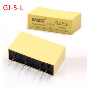 GJ-5-L Small Pin Solid State Relays 5A AC 380V DC 3-32V DC-AC DC Controlled AC - Picture 1 of 9