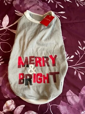 Wondershop Navidad "Feliz y Brillante" Perro Sudadera Talla Mediana NUEVA CON ETIQUETAS Foto 1 de 2