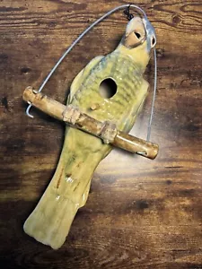 Appendiabiti filo ceramica retrò pappagallo ara 14" voliera Jimmy Buffett - Foto 1 di 3