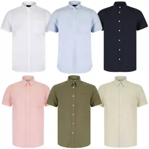 Camisa de lino informal de algodón de manga corta de algodón de Tokio con bolsillo - Imagen 1 de 22