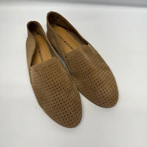 Lucky Brand Shoes Womens 8 M Charsa Loafer Flats Tan Leather Slip On Comfort EUC - Picture 1 of 12