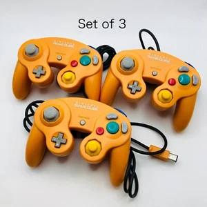 Nintendo GameCube ControllerOnly DOL-003 Orange Tested Japan Set of 2 to 4 - Picture 1 of 7