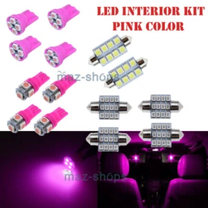 14X Pink  Light Interior Package Kit for T10 & 31mm Map Dome + License Plate - Picture 1 of 7