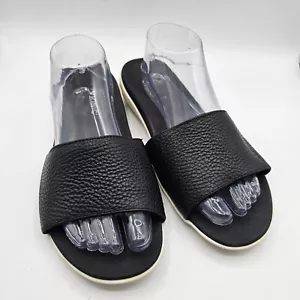 Chaussures Vionic Val femmes 9,5 sandales à glissière en cuir noir confort soutien voûte plantaire - Photo 1/12