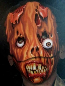 Adult MARDI GRAS or HALLOWEEN MELTING FACE Mask-2 pc Set-Half or Full Face--NEW - Picture 1 of 7