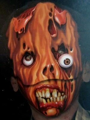 Adult MARDI GRAS or HALLOWEEN MELTING FACE Mask-2 pc Set-Half or Full Face--NEW - Image 1 of 4