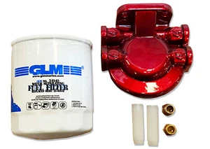 Fuel Water Seperator Stainless Steel 28 microns Bracket and Filter 1/4" Ports - Picture 1 of 1