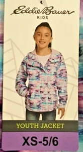 NEW-Eddie Bauer Girls Youth Purple Light Weight Jacket-SIZE XS 5/6 - Picture 1 of 5