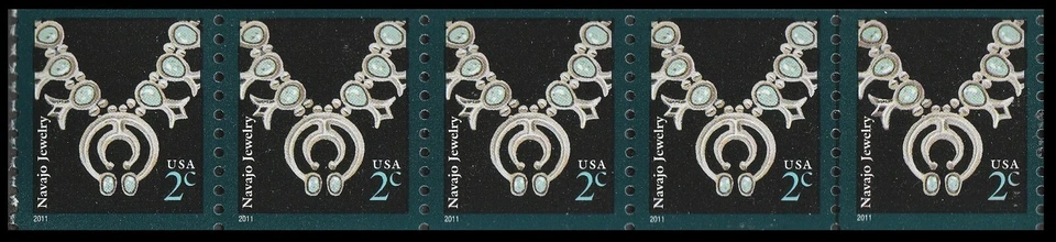 US 3758B Navajo Jewelry 2c coil strip 5 MNH 2011 - Image 1 of 1