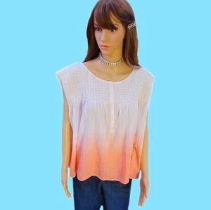 Damen NEU! Free People L oversized fließendes ombre ärmelloses Top - Bild 1 von 9