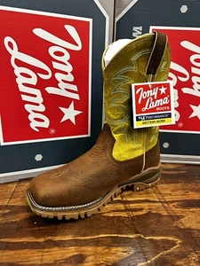 Tony Lama Work Boots Buffalo Waterproof SquareToe-Steel Toe-5006 - Picture 1 of 6