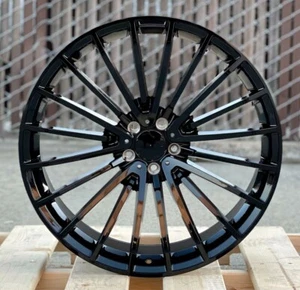 22" S580 AMG STYLE GLOSS BLACK WHEELS RIMS FITS MERCEDES BENZ GLS450 GLS550 GLS - Picture 1 of 3